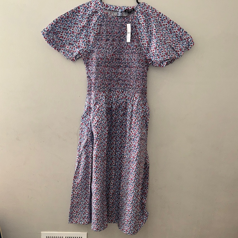 J. Crew Meadow dress in poppy cotton poplin
